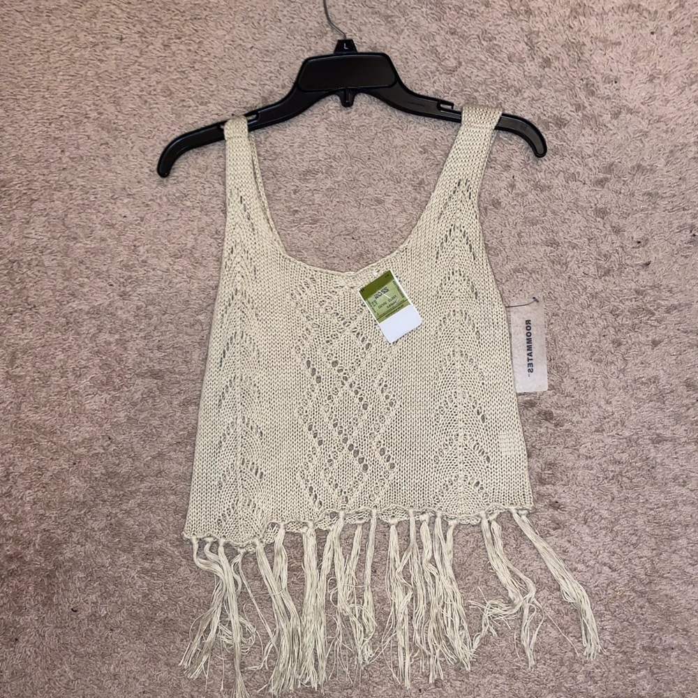 Roommates Crochet Sleeveless Crop Top /Size: SMALL
